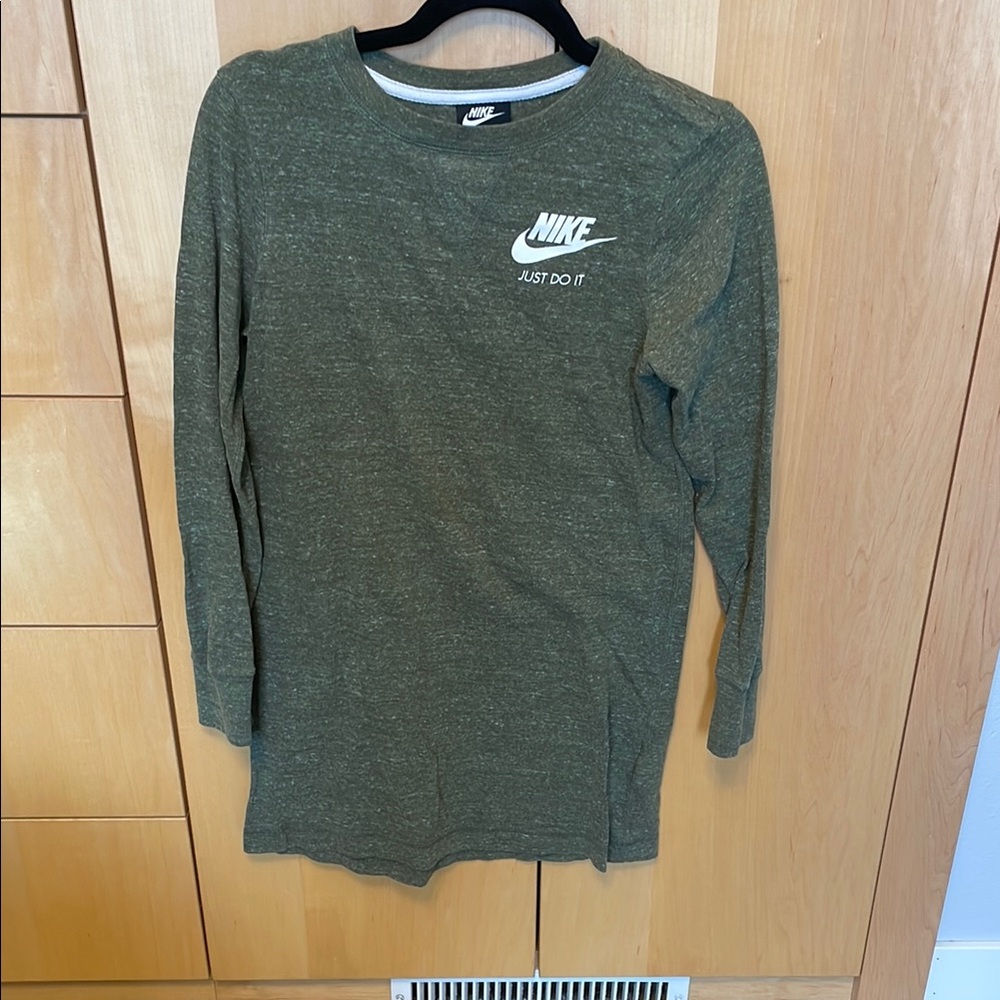 Nike Green Long Sleeve Jersey knit dress